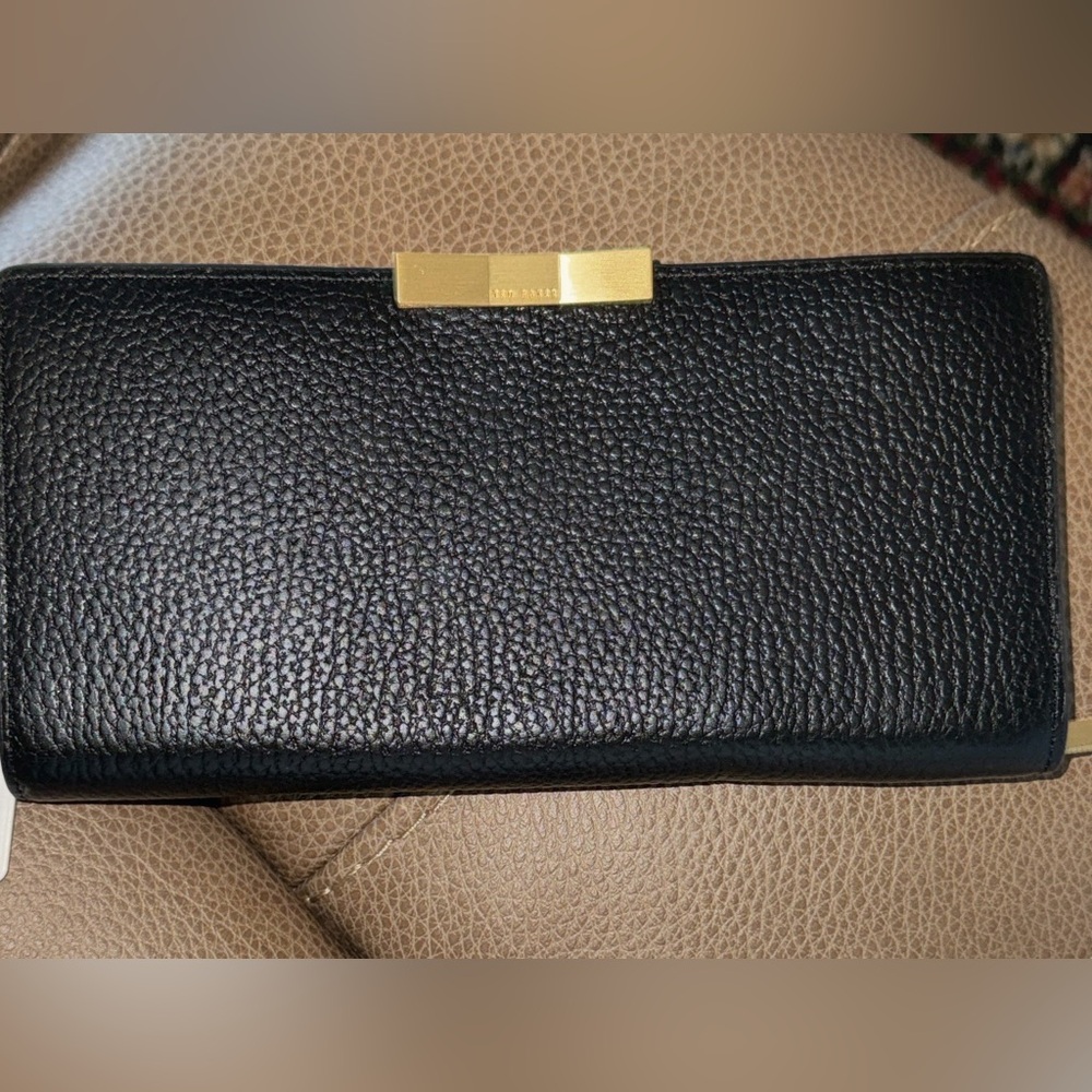 Ted Baker Faceted Bow Matinee Wallet - Black, NWT